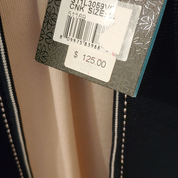 Ming Wang Dark Blue Jacket with Pink Accents 1X JACKET & 0X Shell Plus 2 Pieces - Picture 8 of 17